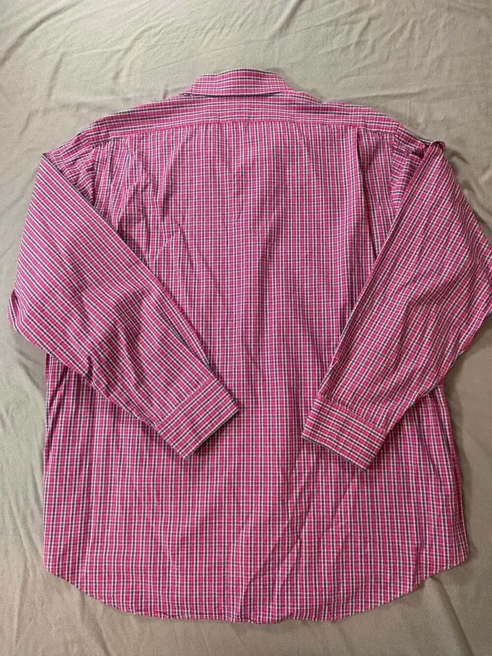 Lauren Ralph Lauren Classic Fit Pink Blue Plaid Dress Shirt 18 34/35 - Picture 2 of 7